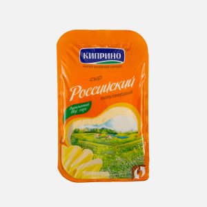 Сыр Киприно Российский слайсы 50% пл/уп 125г