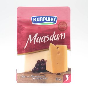 Сыр Киприно Маасдам слайсы 45% пл/уп 125г