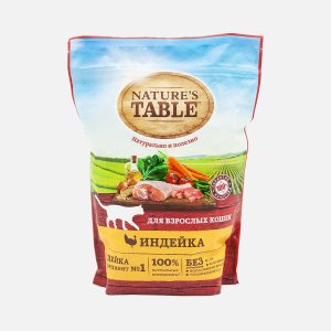 Корм Нэйчэрз тэйбл д/кошек Индейка пл/пак 650г