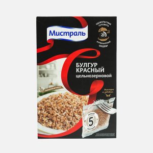 Булгур Мистраль красный цельнозерновой в пакетиках к/к 400г