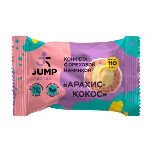 Конфета Джамп Экстра Арахис/Кокос без сахара пл/уп 30г