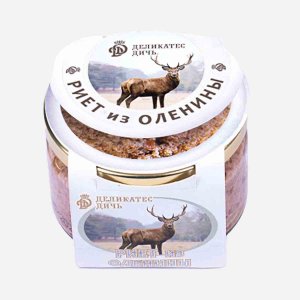 Риет Деликатес Дичь из оленины с лесными грибами и клюквой 200г