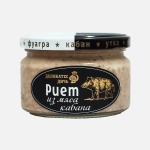 Риет Деликатес Дичь из мяса кабана с лесными грибами и красным вином 200г