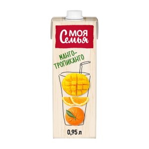 Напиток Моя Семья сокосодержащий апельсин/мандарин/манго Манго-Тропиканго т/п 0,95л