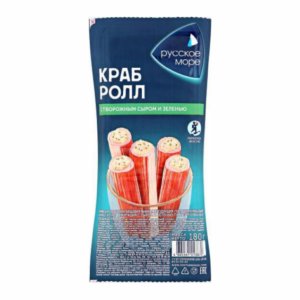 Крабовые палочки Русское море Краб-ролл сыр/зелень имитация охл 180г