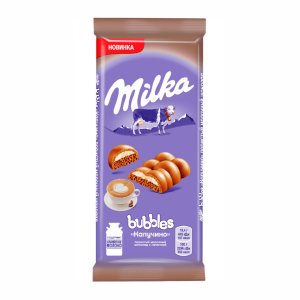 Шоколад Милка Баблс молочный с начинкой со вкусом капучино 92г
