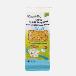 Мак. изд. Флер Альпин Органик Паста мини Ракушки Коччиолини Ригати 250г