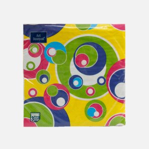 Салфетки Арт букет бум 33*33см 3сл Белый цветок