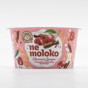 Десерт Немолоко овсяный с вишней и кусочками шоколада пл/ст 130г