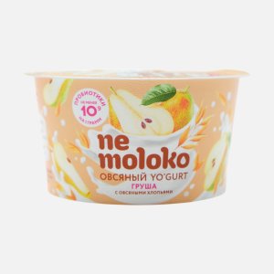 Продукт овсяный Немолоко Йогурт Груша с овсяными хлопьями 130г