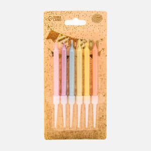 Свечи д/торта Бездей пати 9х15см 6шт 5486332