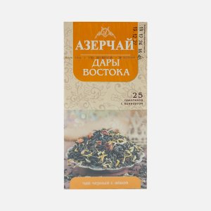 Чай Азерчай Дары востока с айвой черн 25пак*1,8г к/к 45г