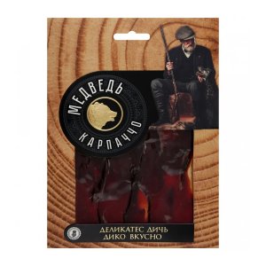 Мясо Деликатес Дичь Медвежатина с/в нарезка в/у п/у 100г