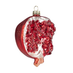 Украшение елоч Гранат стекло 8х5,5х9,5см