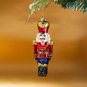 Украшение елоч Щелкунчик-гусар стекло 5х3х14см