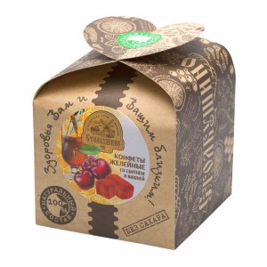 Конфеты Столбушино желейные со вкусом вишни б/сахара к/к 180г