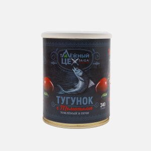 Тугунок Таёжный цех с томатами томлёный в печи ж/б 340г