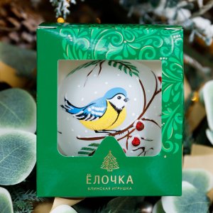 Украшение елочное Шар 6 Рябинка 11,5см стекло С308