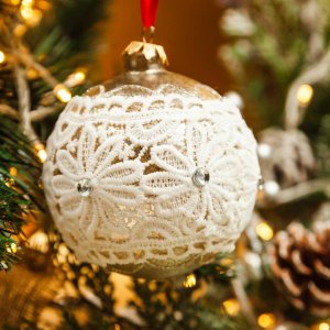 Украшение елочное коллекция Богема d10см стекло 211-337