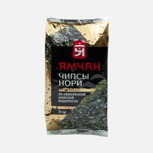 Чипсы Ямчан Нори Ориджинал из обжаренной морской водоросли 5г