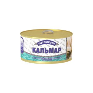 Кальмар Ультрамарин шинкованный б/кожи натуральный ж/б 185г