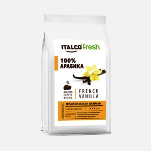 Кофе Италко Фреш Французская ваниль в зернах 375г