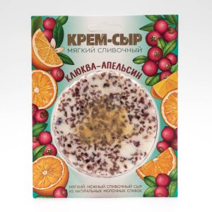 Крем-сыр Амига сливочный Клюква/Апельсин мягкий 69% 120г