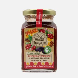 Брусника Столбушино томленая с медом/травами/пряностями 250г