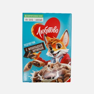 Подушечки Любятово с шоколадной начинкой к/к 220г