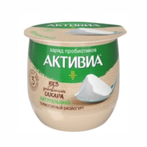 Биойогурт Активиа Натуральный термостатный обогащенный 3.5% 160г