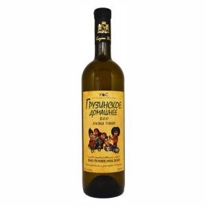 Вино Грузинское Домашнее ординарное сортовое белое сухое 8.5-12% ст/б 0,75л