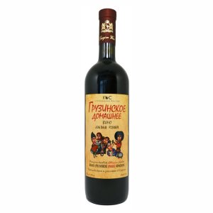 Вино Грузинское Домашнее ординарное сортовое красное сухое 8.5-12% ст/б 0,75л
