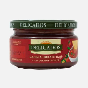 Соус Деликадос Сальса пикантная овощной ст/б 200г