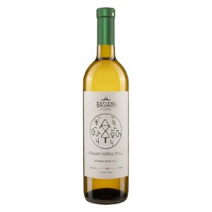 Вино Басиани Алазанская Долина ординарное белое полусладкое 12% ст/б 0,75л
