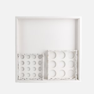 Поднос для пасхи и кулича с подложк под 9 куриных яиц и 16 перепелиных