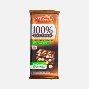 Шоколад Победа Чаржед молочный с цельным фундуком б/сах 90г