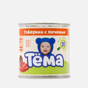 Пюре Тема Говядина с печенью с 8мес ж/б 90г