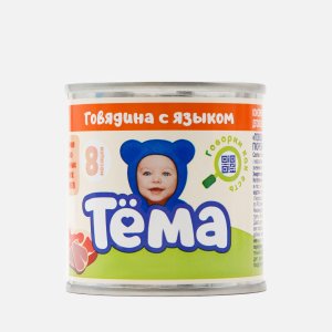 Пюре Тема Говядина с языком с 8мес ж/б 90г