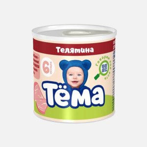 Пюре Тема Телятина с 6мес ж/б 90г