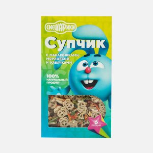 Супчик Смешарики с макарошками морковкой/кабачками к/к 160г