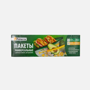 Пакет Патерра универ с двойным замком 20,5х20,5см/24х26,5см Лимон/ананас