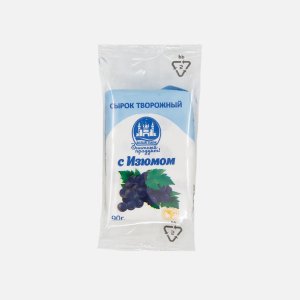 Сырок Белый замок творожный с изюмом 9% 90г