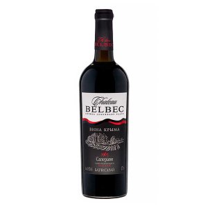 Вино Шато Бельбек Саперави ординарное красное полусладкое 10-12% ст/б 0,75л