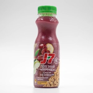 Прод питьев J-7 Полезный перекус Коктейль из вишни/банан/яблок 0,3л