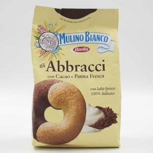 Печенье Барилла Мулино Бьянко Аббраччи с какао и сливками 350г