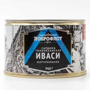 Сардина Доброфлот Иваси тихоокеанская натуральная с добавлением масла ж/б 245г