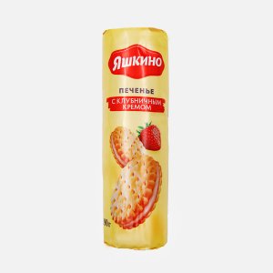Печенье Яшкино С клубничным кремом 190г