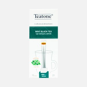 Чай Титон черный с мятой в стиках 15*1,8г
