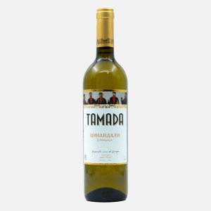 Вино Тамада Цинандали выдержанное сортовое белое сухое 8.5-13% ст/б 0,75л