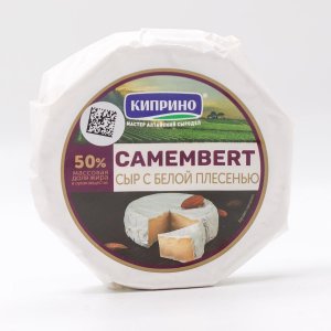 Сыр Киприно Камамбер мягкий с белой плесенью 50% к/к 125г